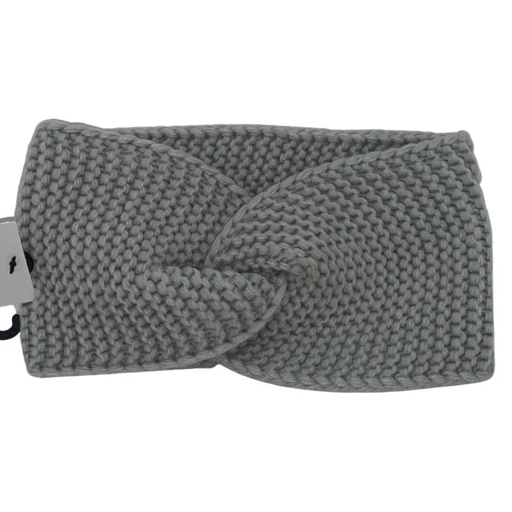 West Loop Women’s Gray Knit Criss Cross Front Solid Acrylic Headband OSFM NWT